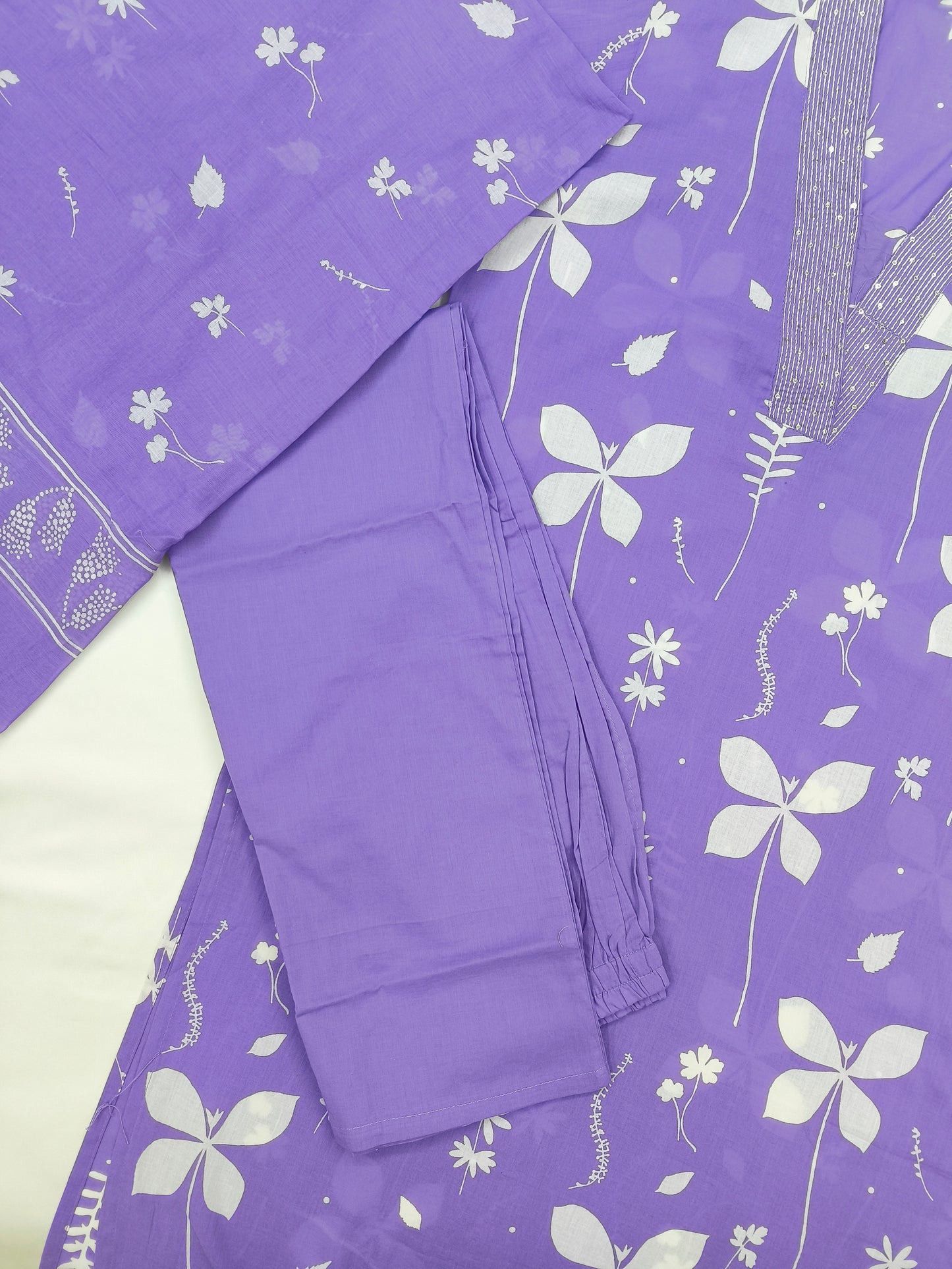 Lilac Floral Print Suit Set
