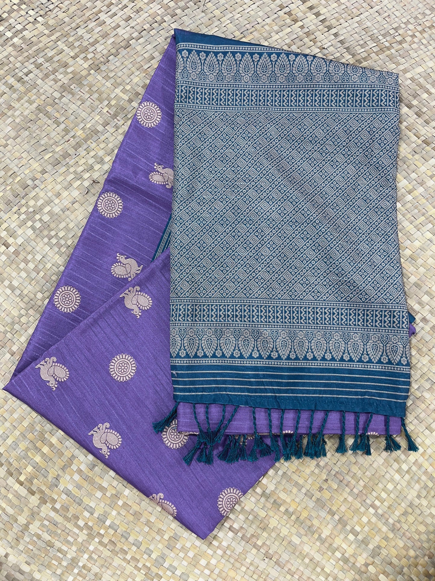 Green & Violet Saree