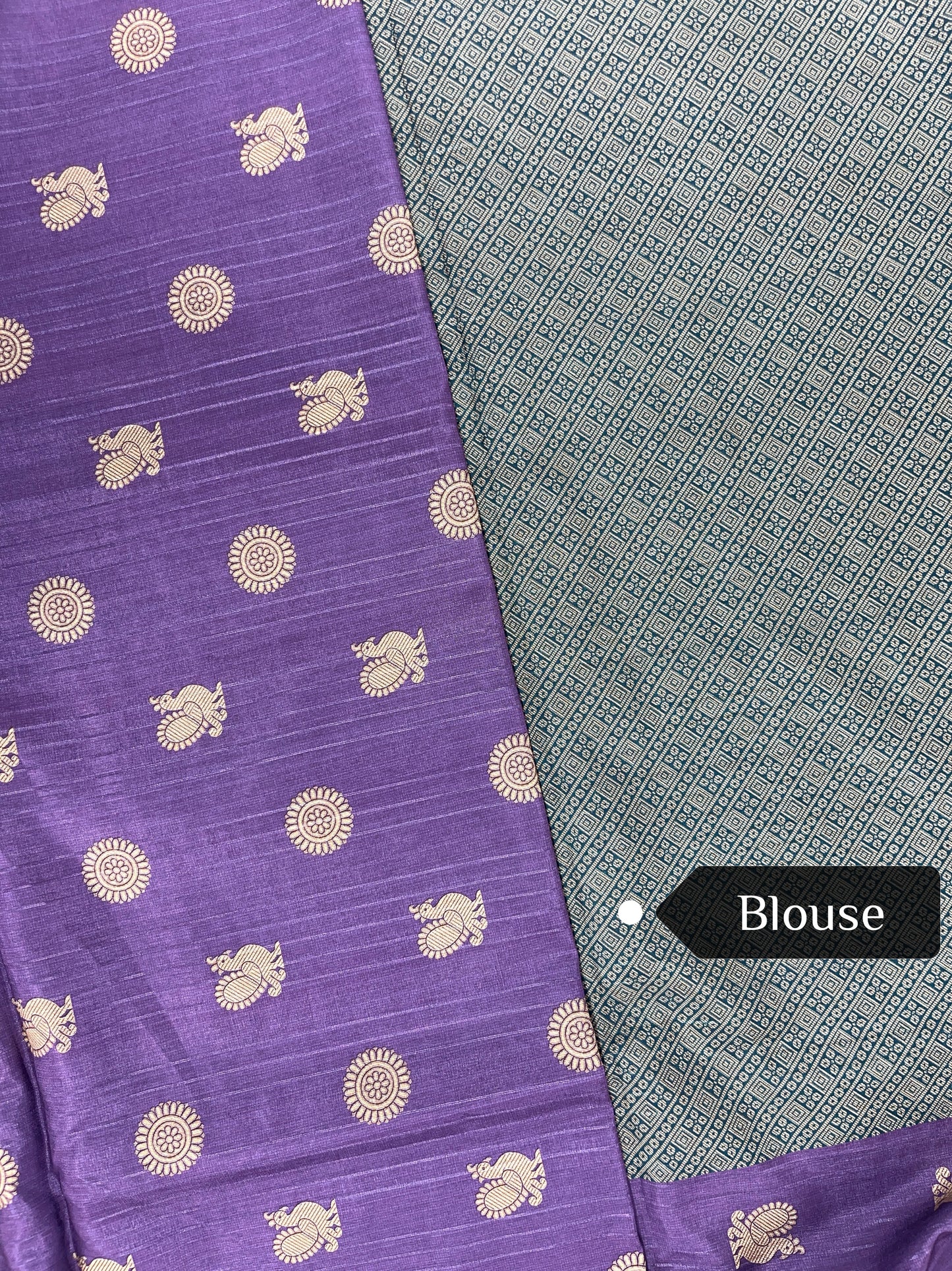 Green & Violet Saree