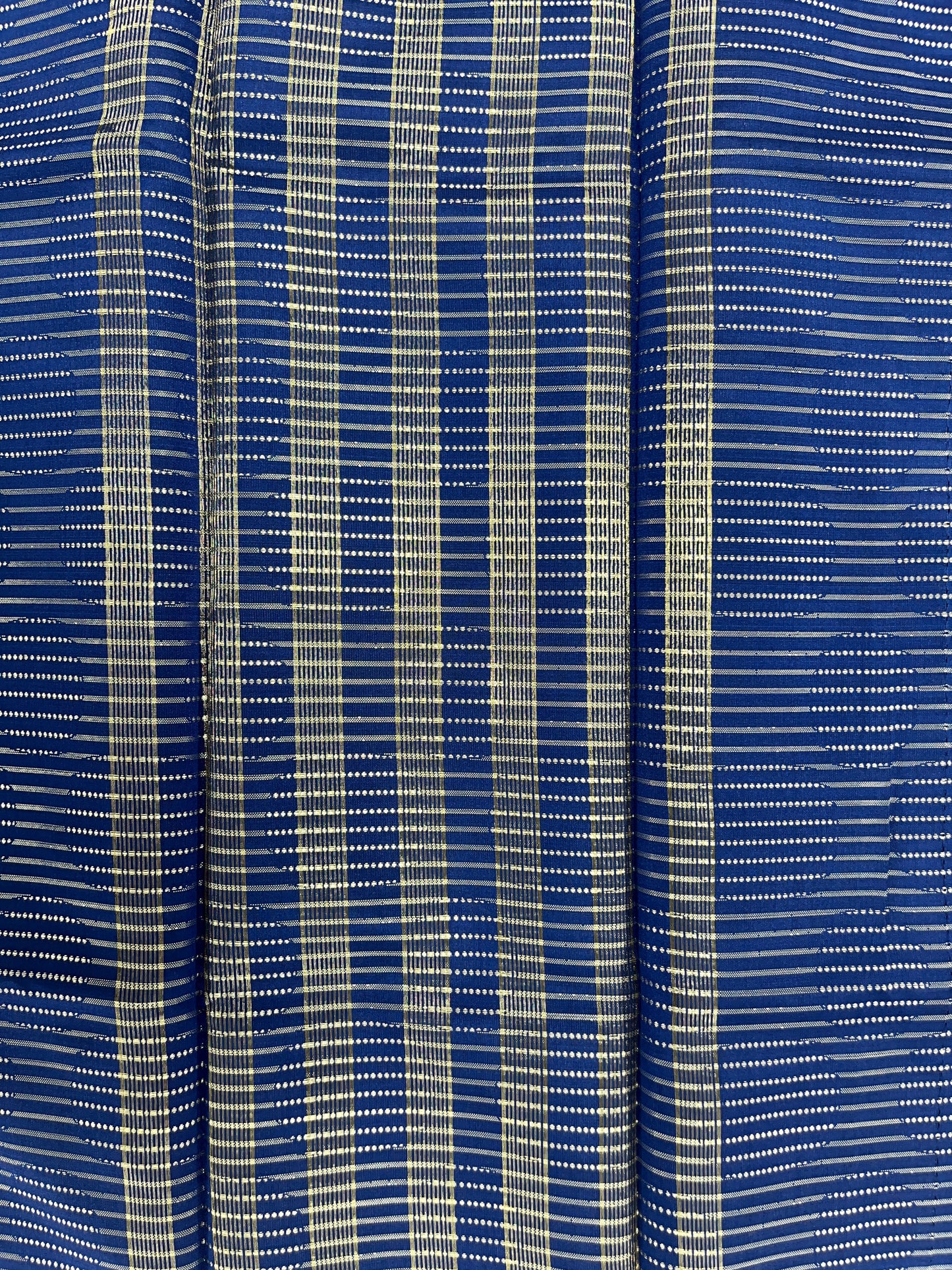 Line Printed Saree - Blue