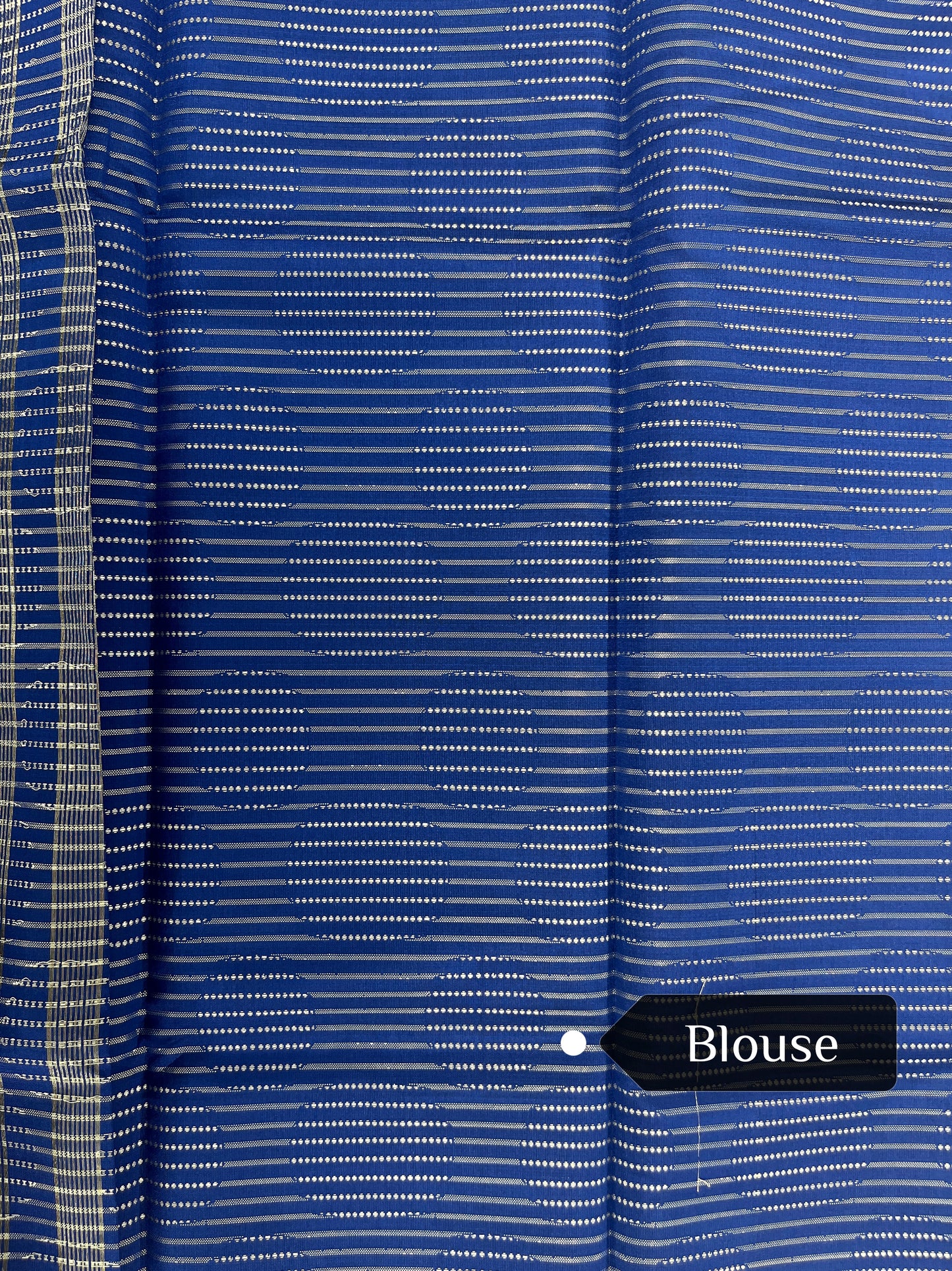 Line Printed Saree - Blue