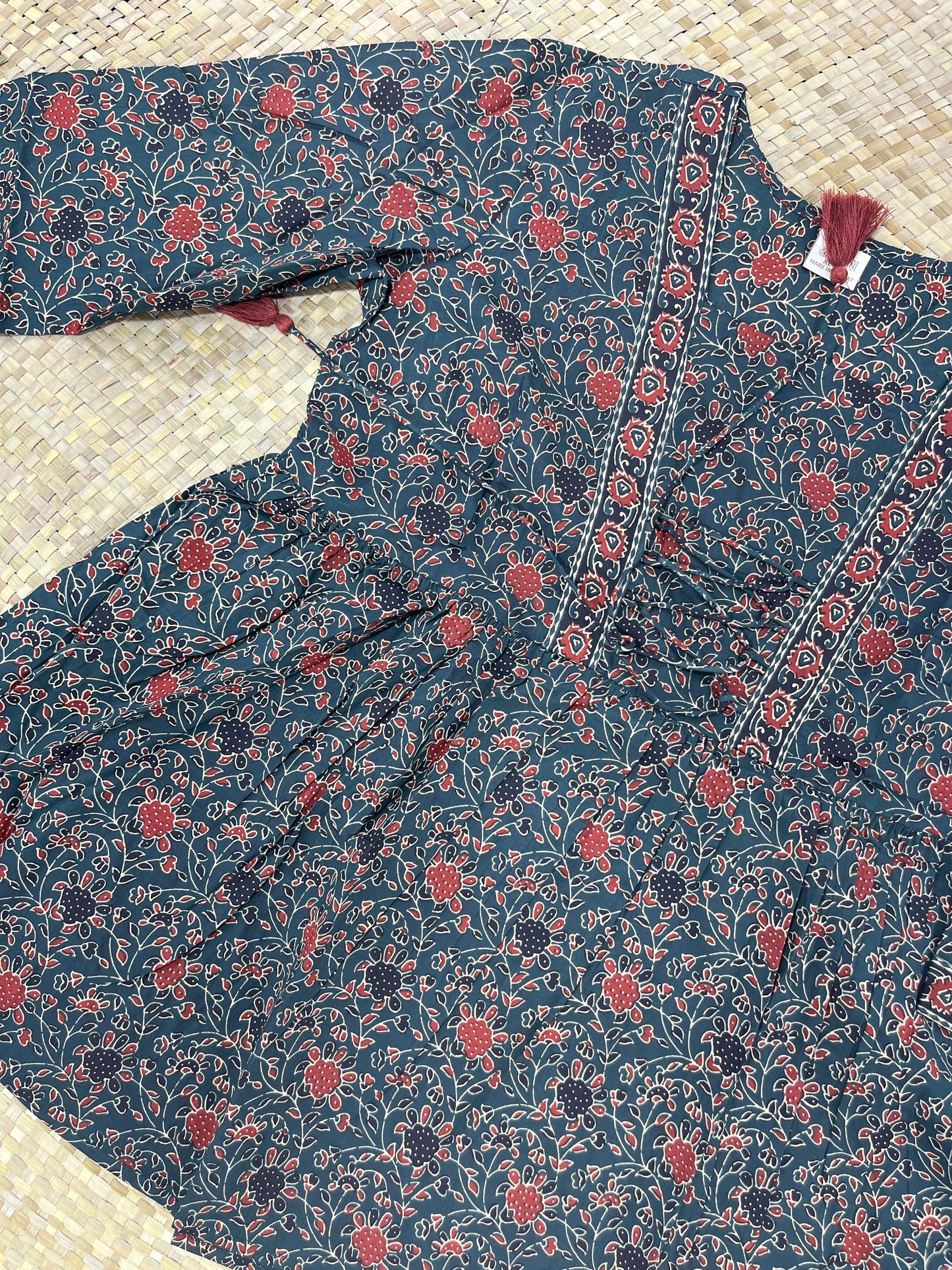 Printed Green Short Kurti