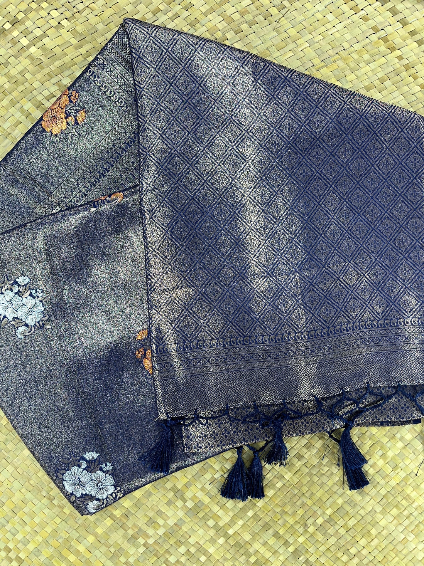 Navy Blue Soft Silk Saree