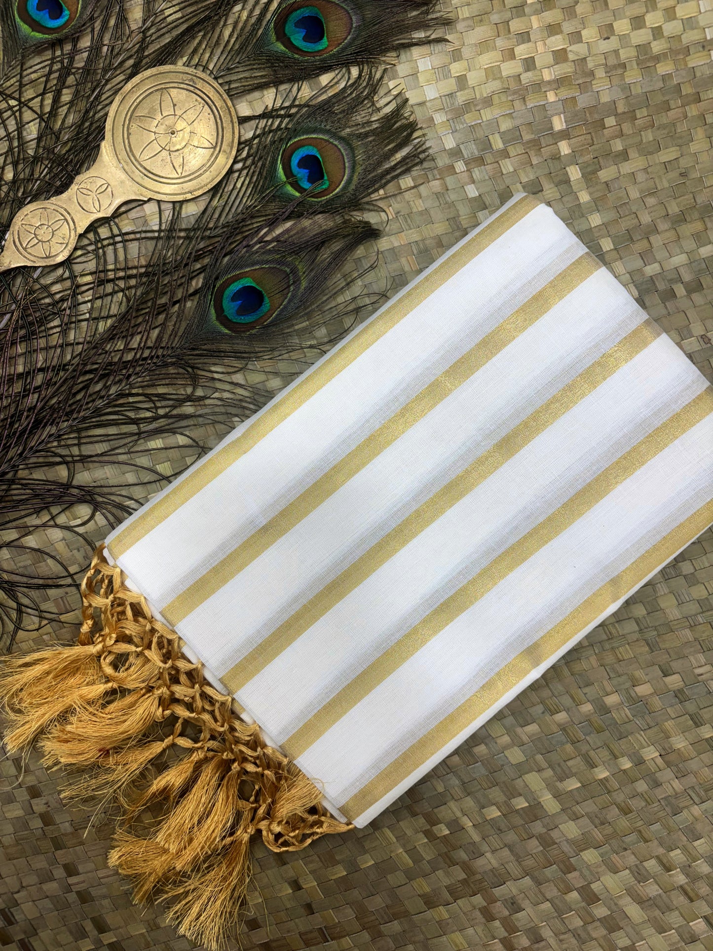 Golden Stripe Set Saree