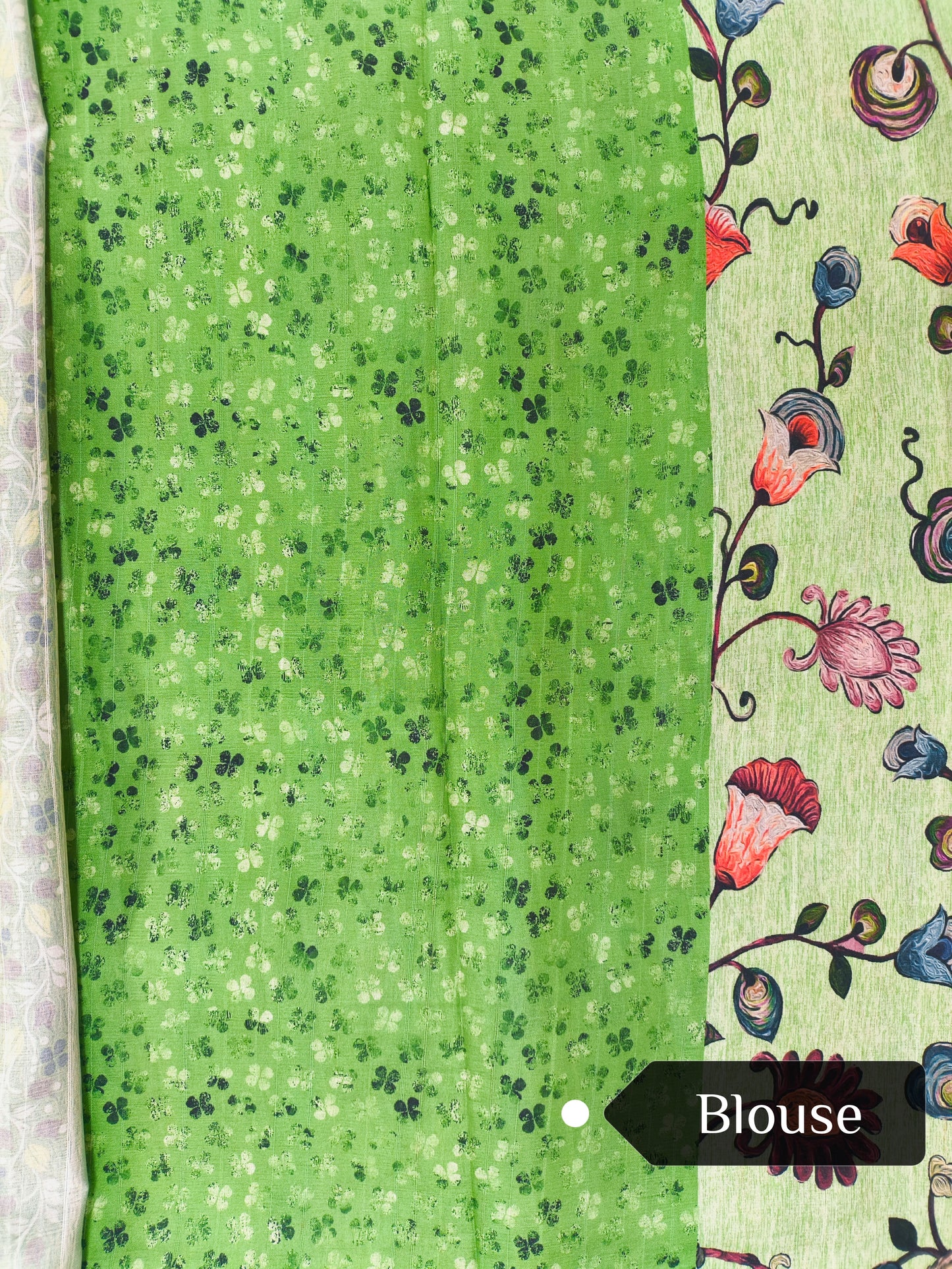 Pista Green Printed Saree
