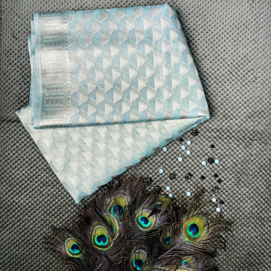 Printed Tissue Pastel light blue