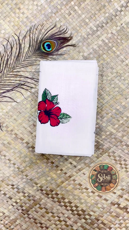 Chembarathy Print Borderless Set Mundu